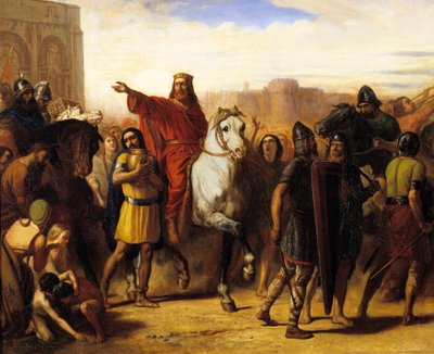 Entrée triomphale du roi des Francs Clovis Ier à Tours en 508 - Joseph Nicolas Robert Fleury