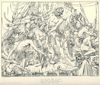 Illustration pour La Complainte du Vieux Marin de Coleridge - Joseph Noel (after) Paton