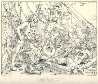Illustration pour La Complainte du vieux marin de Coleridge - Joseph Noel (after) Paton