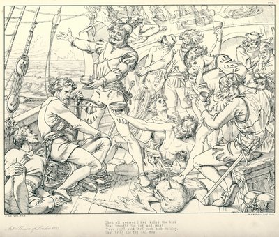 Illustration pour La Complainte du vieux marin de Coleridge - Joseph Noel (after) Paton