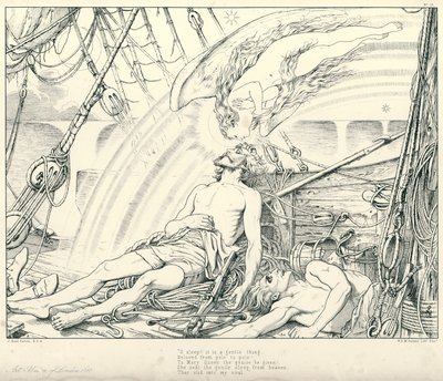 Illustration pour La Complainte du vieux marin de Coleridge - Joseph Noel (after) Paton