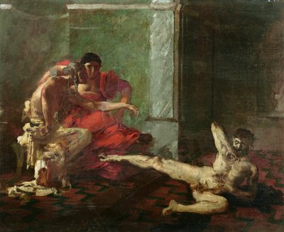 Locusta testant du poison sur un esclave, c.1870-80 - Joseph Noel Sylvestre