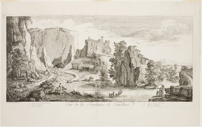 Veue de la Fontaine de Vaucluse - Joseph Parrocel