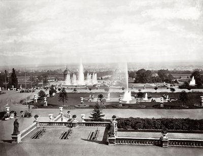 Le Crystal Palace à Londres : terrasses et fontaines, c.1870 - Joseph Paxton