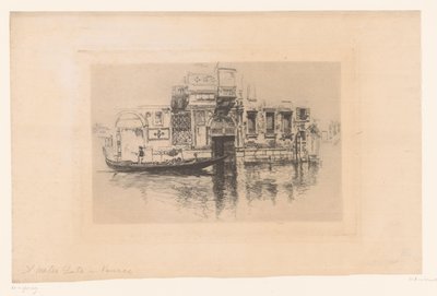 Gondole sur un canal (Une porte d