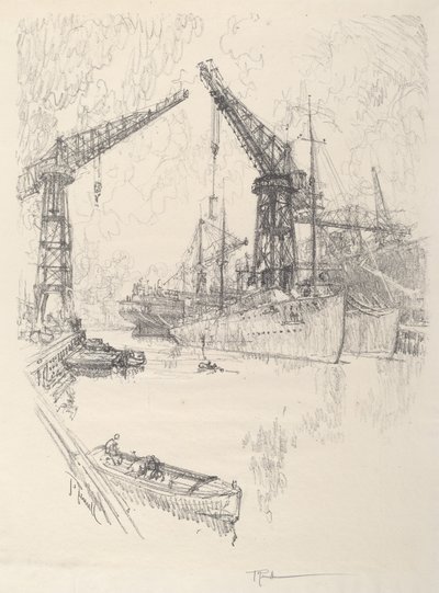 Construction de destroyers - Joseph Pennell