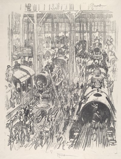 Construction de moteurs pour les Alliés - Joseph Pennell