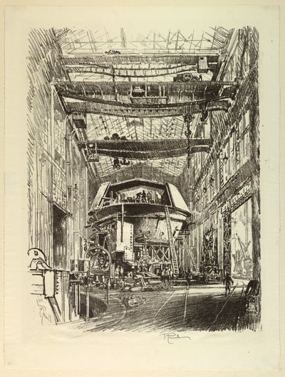 Construction de la grande tourelle - Joseph Pennell