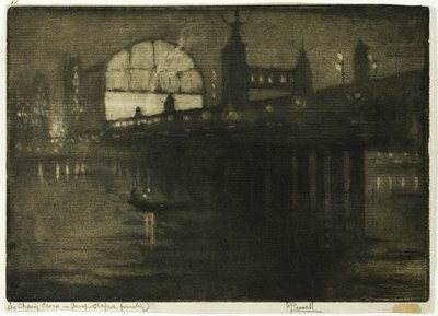 Charing Cross la nuit - Joseph Pennell