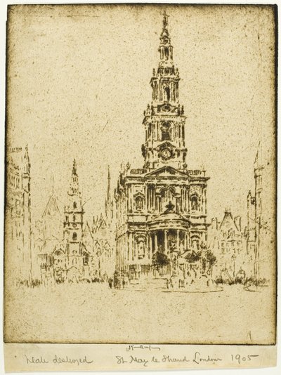 Église de Saint Mary-le-Strand - Joseph Pennell