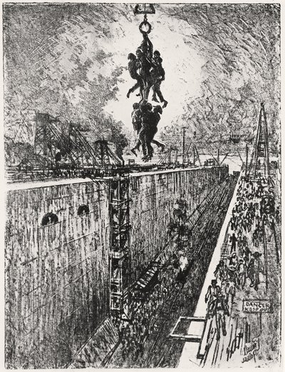 Fin de la journée : écluse de Gatun, planche VII de 