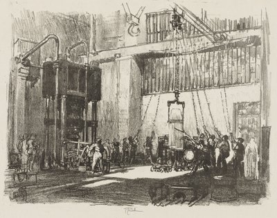 Travail de guerre anglais : Embouteillage du gros obus - Joseph Pennell