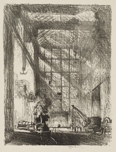 Travail de guerre anglais : Apporter le canon - Joseph Pennell