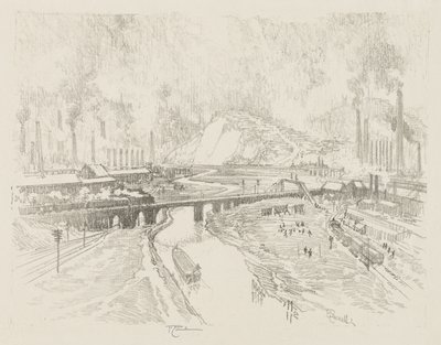 Travail de guerre anglais : Ville de munitions - Joseph Pennell