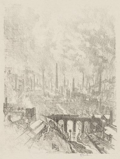 Travail de guerre anglais : Ville des munitions, n° 1 - Joseph Pennell