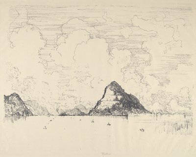 Entrée du canal depuis le Pacifique - Joseph Pennell