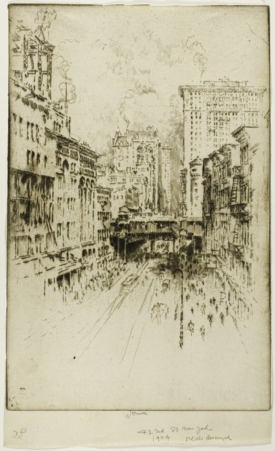 Quarante-deuxième rue - Joseph Pennell