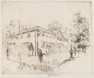 Rue Quatrième, maison de réunion, Philadelphie - Joseph Pennell