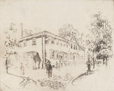 Maison de réunion de Fourth Street, Philadelphie, 1920 - Joseph Pennell