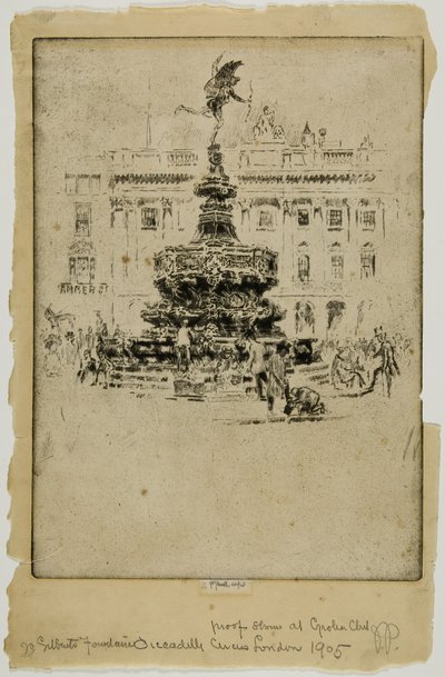 Monument de Gilbert, Piccadilly Circus - Joseph Pennell