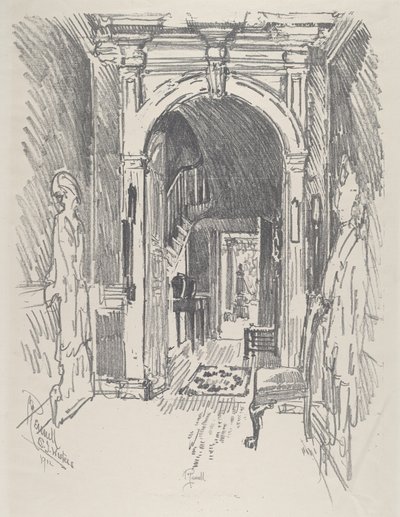 Couloir chez le Dr Wister - Joseph Pennell