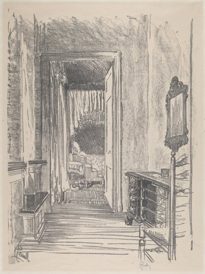 Couloir vers la chambre, Stenton - Joseph Pennell