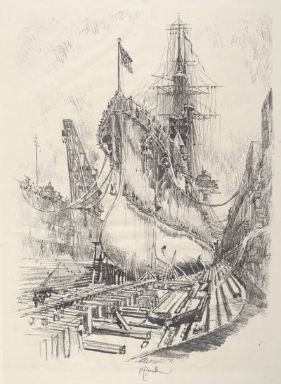Dans la cale sèche - Joseph Pennell