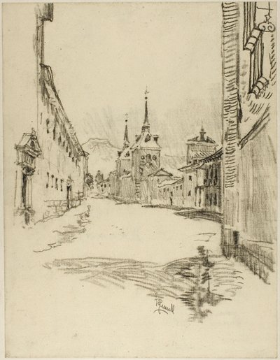 Ses rues sont larges et silencieuses - Joseph Pennell