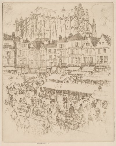 La Place, Beauvais - Joseph Pennell