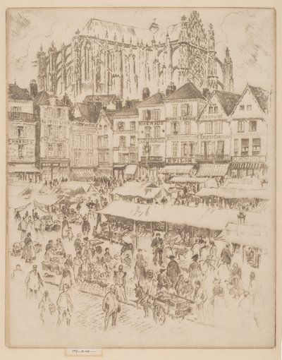 La Place, Beauvais - Joseph Pennell