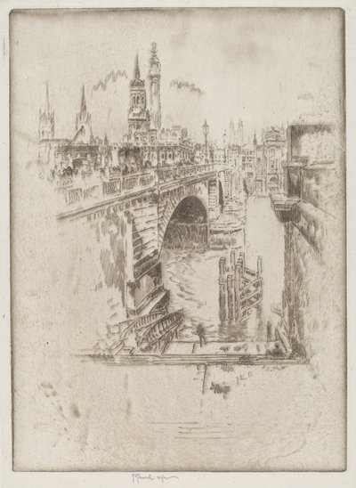 Escaliers du Pont de Londres - Joseph Pennell