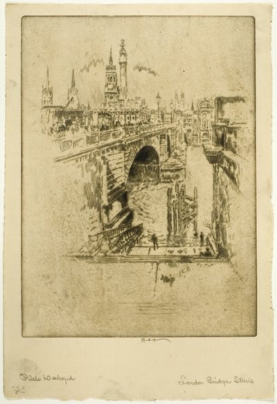 Escaliers du Pont de Londres - Joseph Pennell