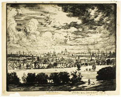 Londres sur Hampstead - Joseph Pennell