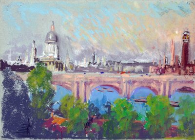 Londres sur Waterloo Bridge - Joseph Pennell