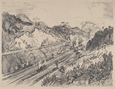 Vue de la coupe depuis Bas Obispo - Joseph Pennell