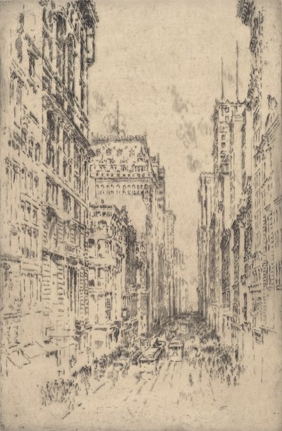 Lower Broadway, 1904 - Joseph Pennell