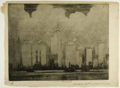 N.Y. à partir de 23rd St. Ferry - dans la brume d