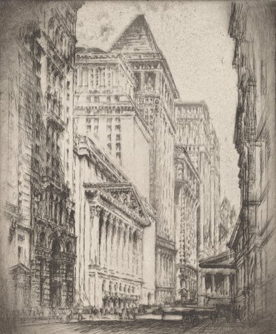 Bourse de New York, 1923 - Joseph Pennell
