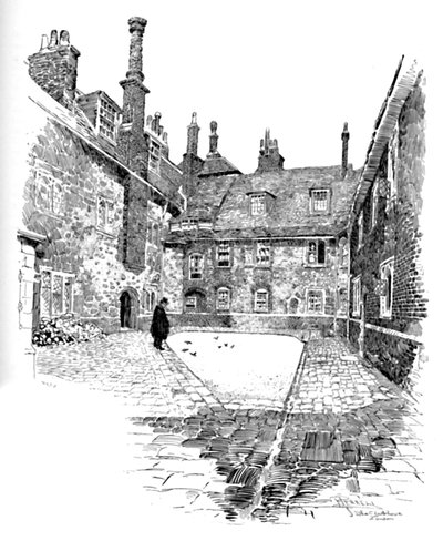 Vieille Chartreuse : Dans la cour de la buanderie, 1886 - Joseph Pennell