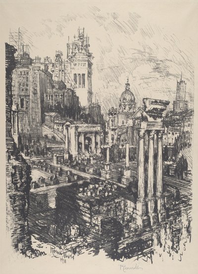 Ancienne et Nouvelle Rome, Monument Victor Emmanuel, 1911 - Joseph Pennell