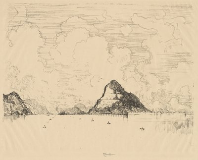 Panama : Entrée du canal depuis le Pacifique, 1912 - Joseph Pennell