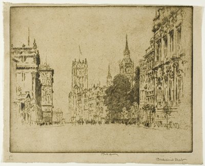 Parliament Street, Westminster - Joseph Pennell