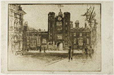 Palais de Saint-Jacques, depuis la rue Saint-Jacques - Joseph Pennell
