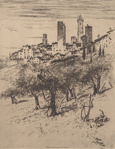 San Gimignano, 1883 - Joseph Pennell