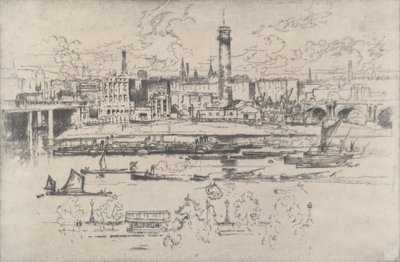 Tour de tir entre les ponts, 1910 - Joseph Pennell