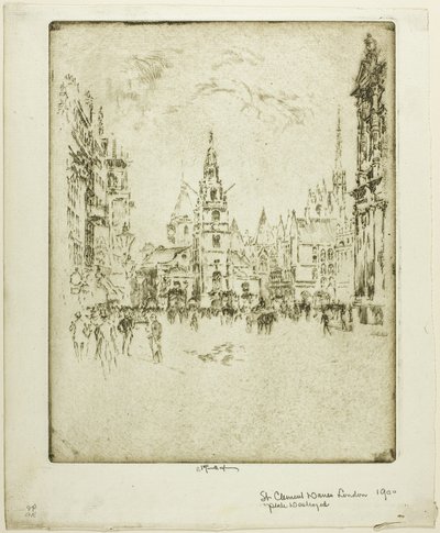 St. Clement Danes - Joseph Pennell