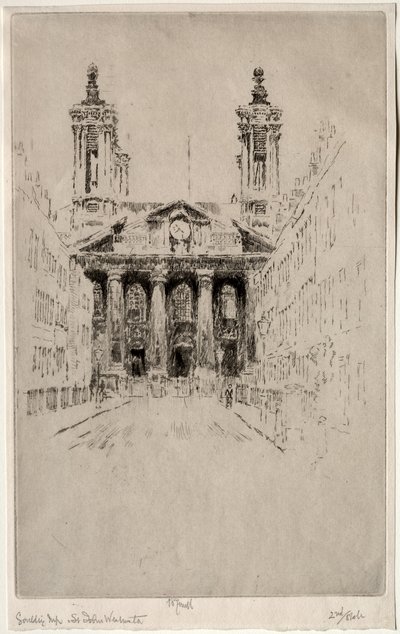 St. Johns, Westminster, 1895 - Joseph Pennell
