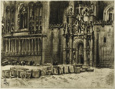 St. Juan de los Reyes, la porte et les chaînes - Joseph Pennell