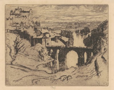 Pont Saint-Martin, Tolède, 1904 - Joseph Pennell