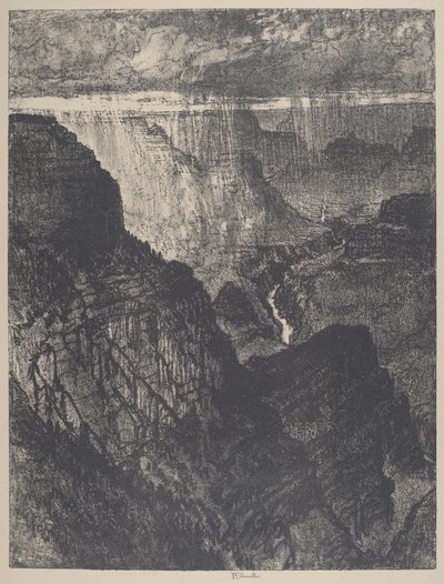 Tempête dans le Grand Canyon - Joseph Pennell